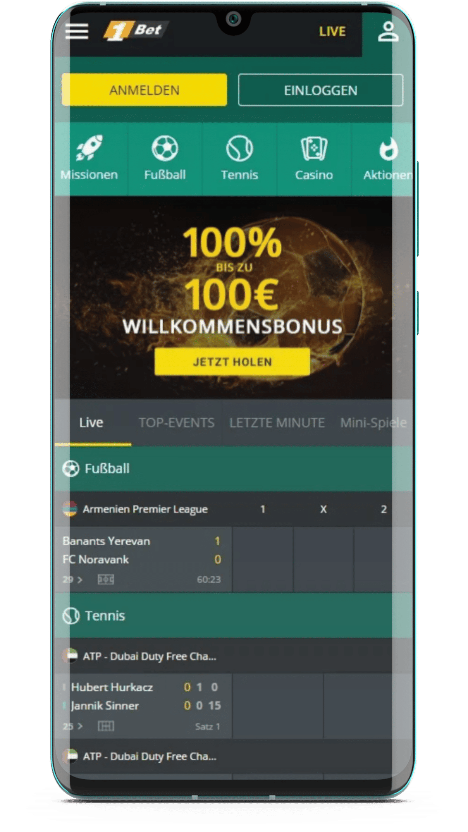 1bet app startseite