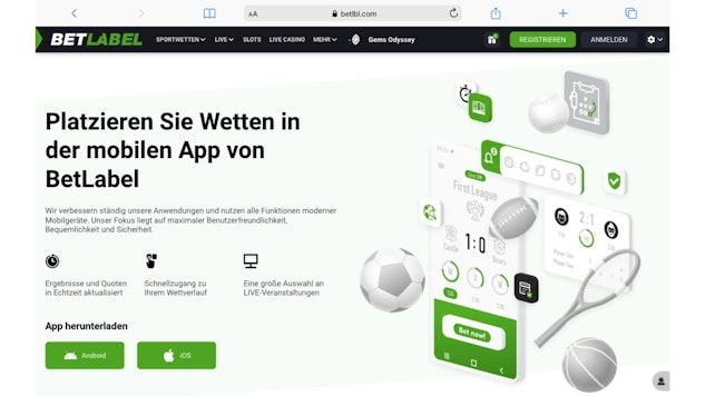 Bet Label App herunterladen