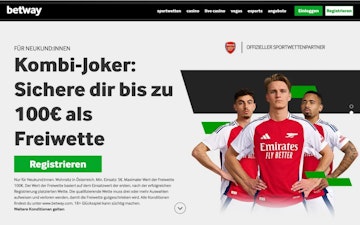 Betway Layout auf dem Laptop