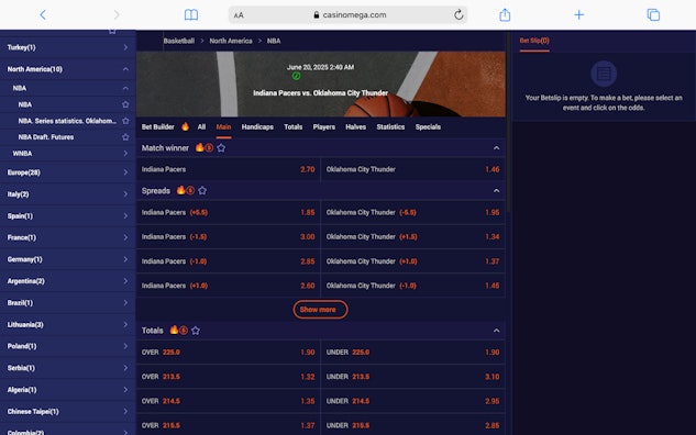 Casinomega Basketball Wetten