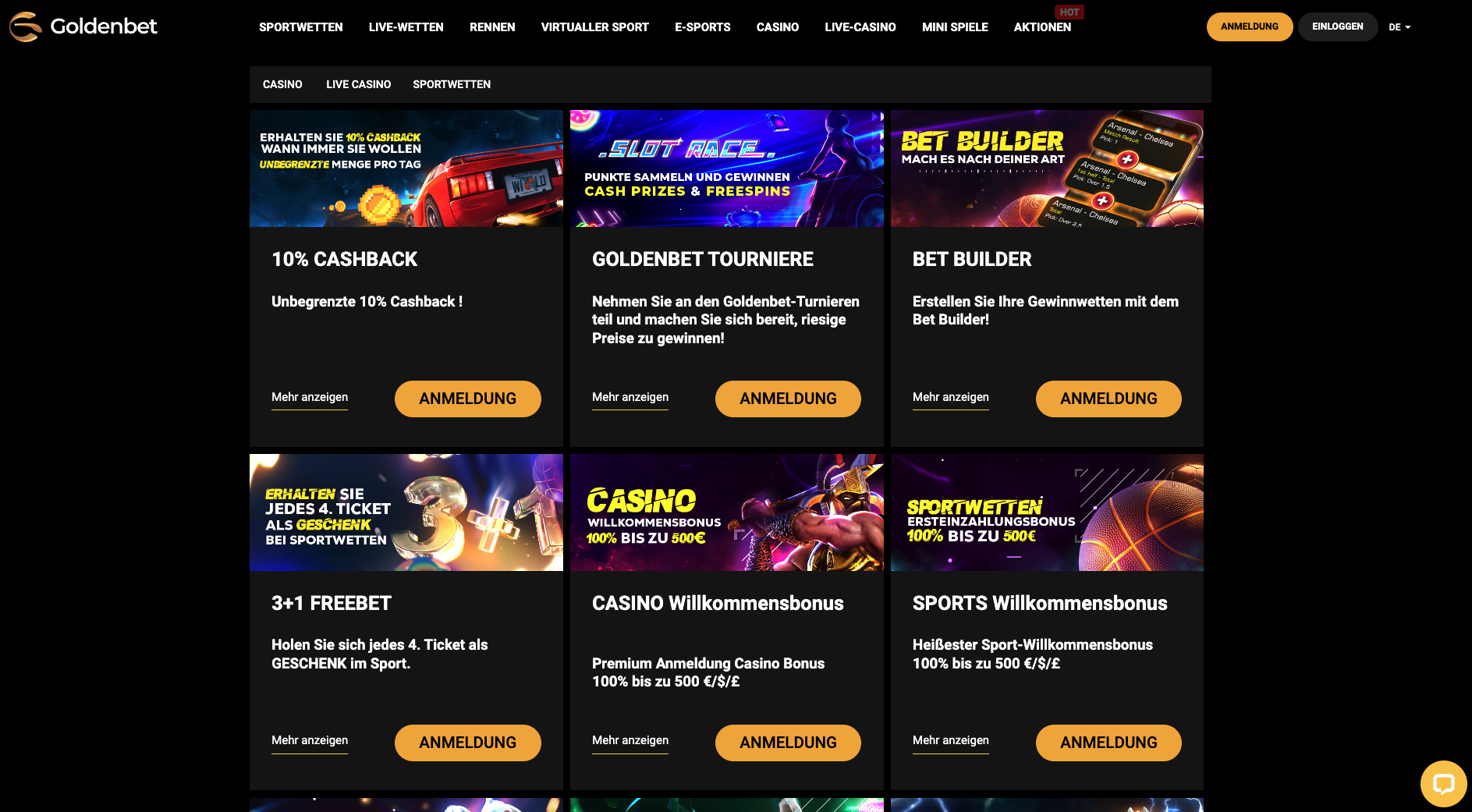 Goldenbet Bonusangebote