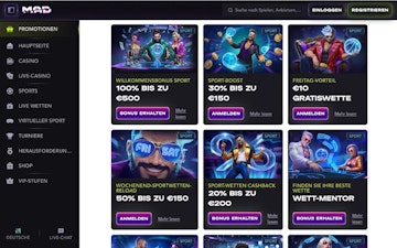 Madcasino Sport Promotions im Ueberblick