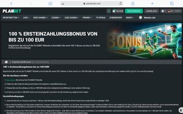 Planbet Wettbonus