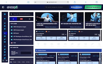 Sportaza Design auf dem Laptop