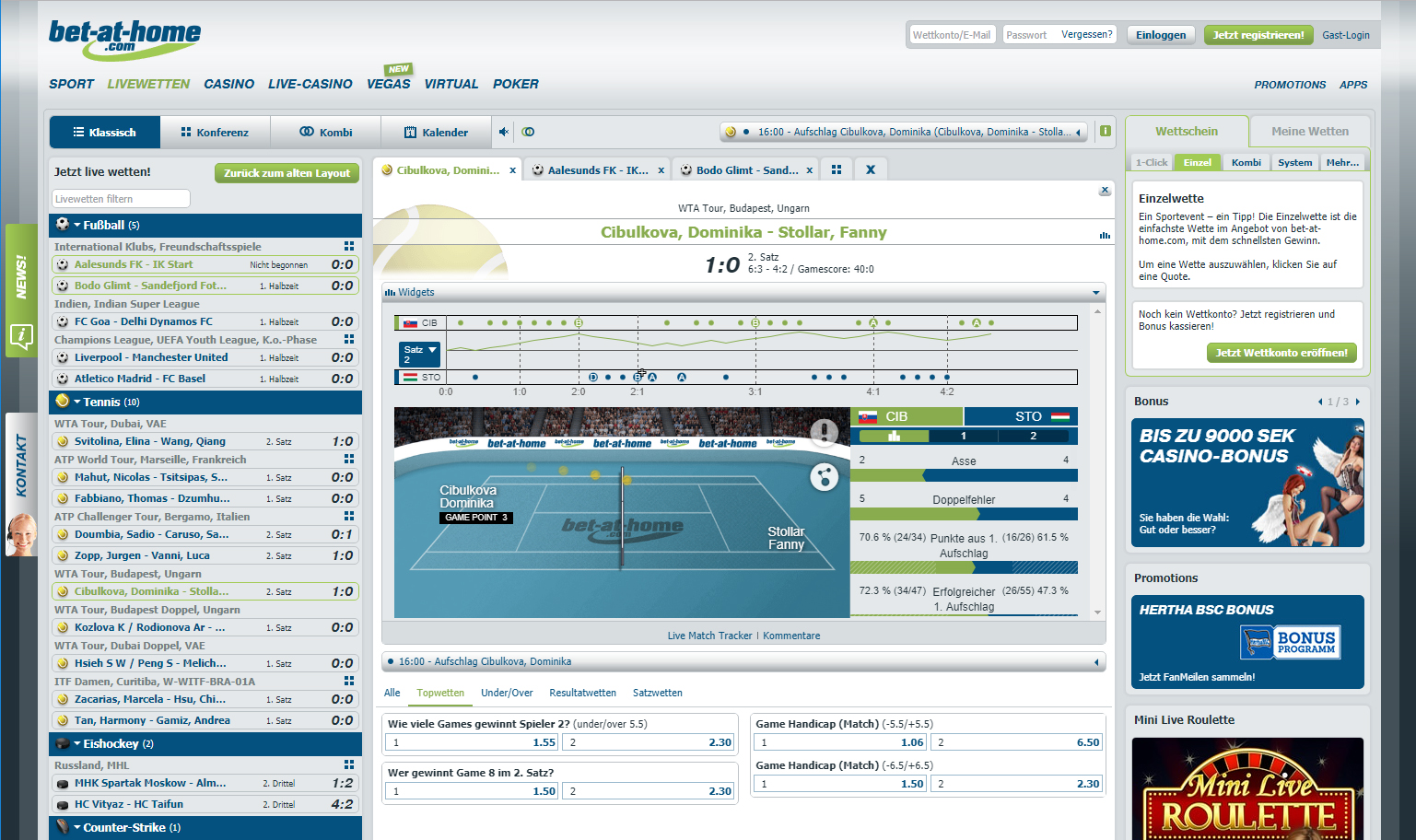 bet-at-home Live Wetten