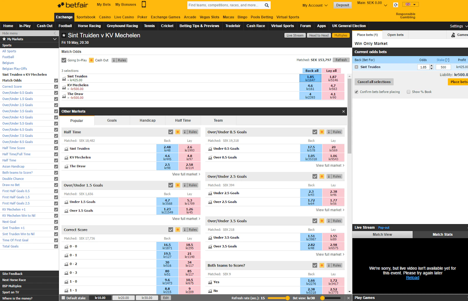 Betfair Exchange