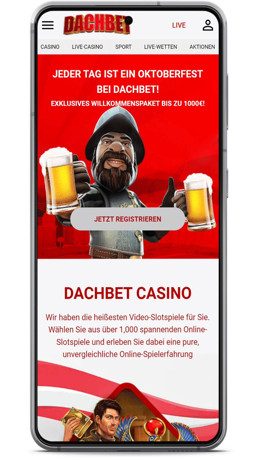 DACHBET App Homepage