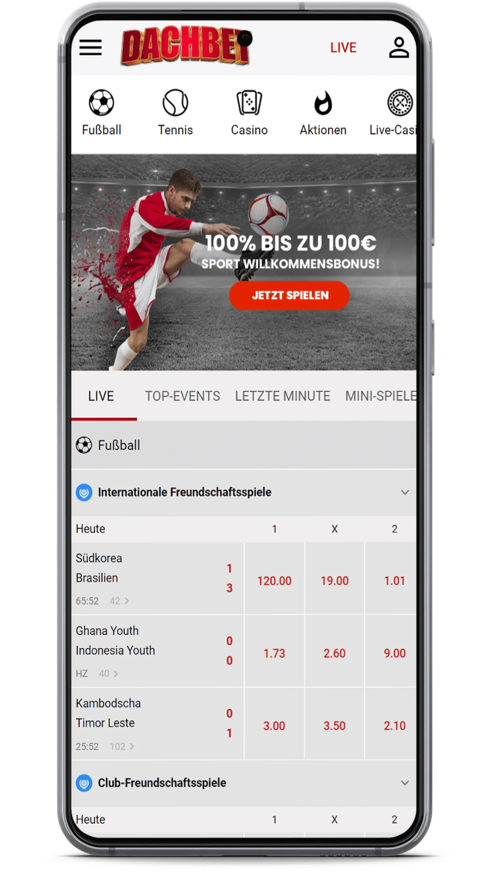 DACHBET App Sportwetten