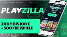 Playzilla Casino Bonus: 200 % bis zu 100 € + 500 Freispiele!