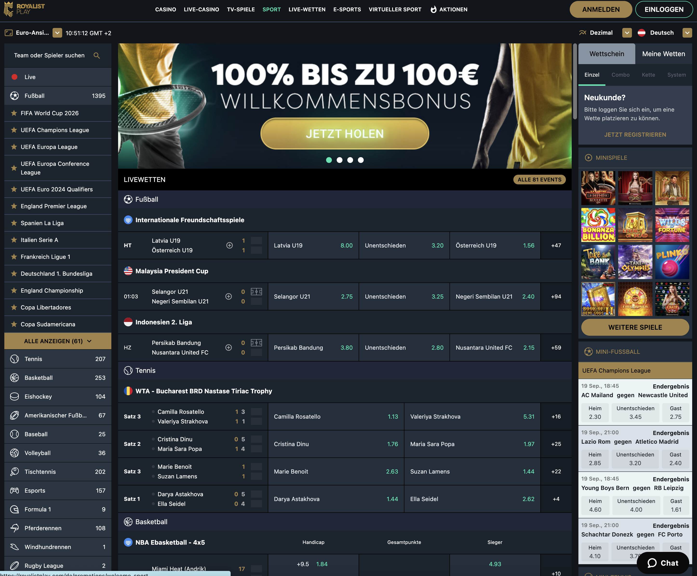 Royalist Play Sportwetten