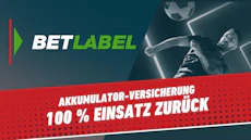 Bet Label Akka Versicherung 100 Einsatz zurueck wenn nur ein Tipp daneben geht
