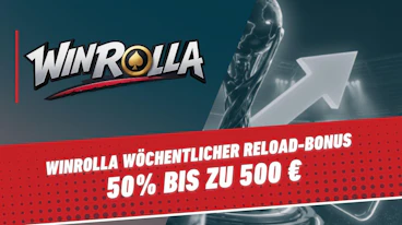 Winrolla woechentlicher Reload Bonus 50 bis zu 500 EUR