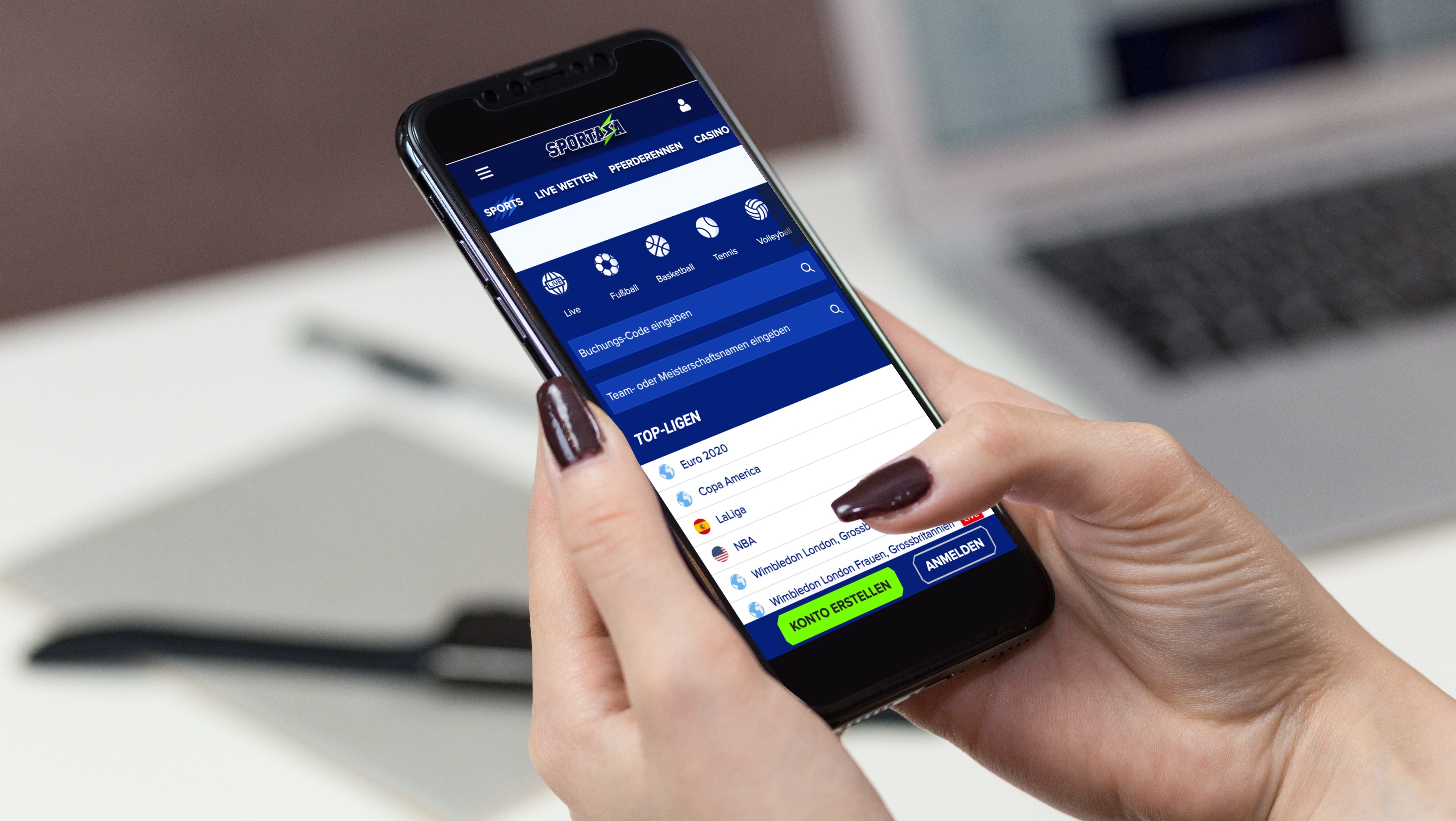 Sportaza Mobile Webseite